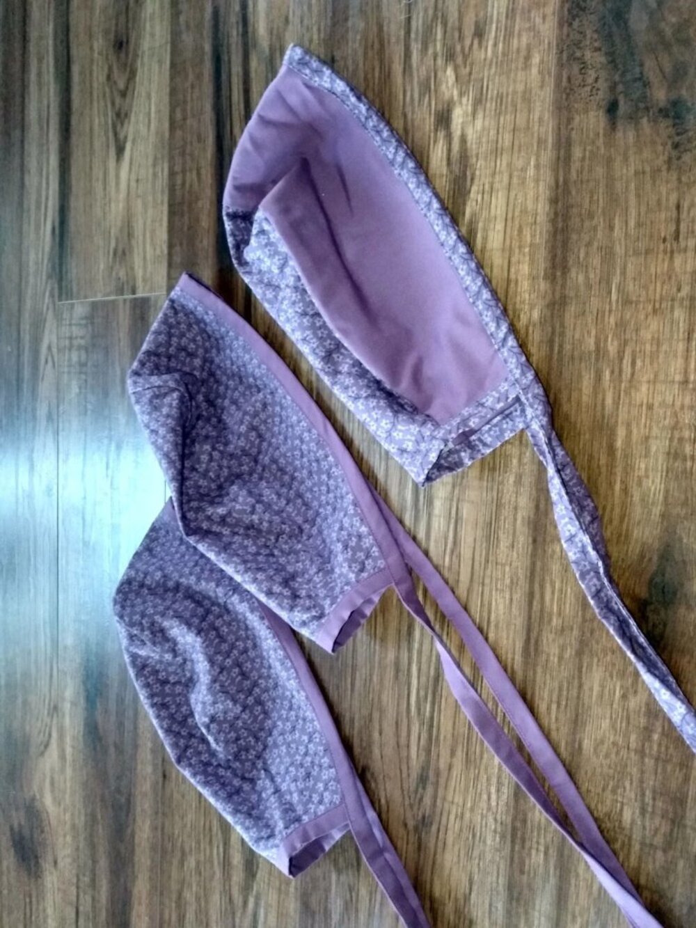 Handmade Surgical Scrub Caps Lot of 3 Purple Ditsy Floral Calico Prairie